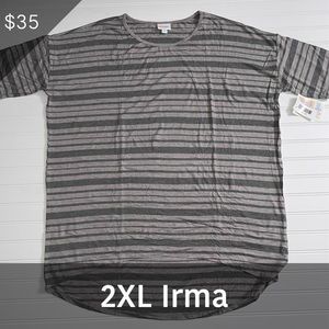 Grey Striped LuLaRoe Irma Tunic